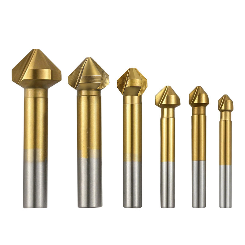 Woodworking Kits - 6Pcs 3-Flute Titanium Coated 90 Degree