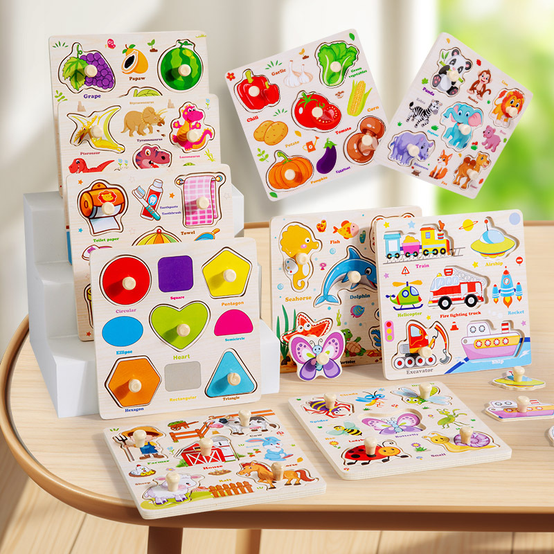 Montessori Wooden Puzzles Toys - Woodworking Jigsaw ulasan dan harga