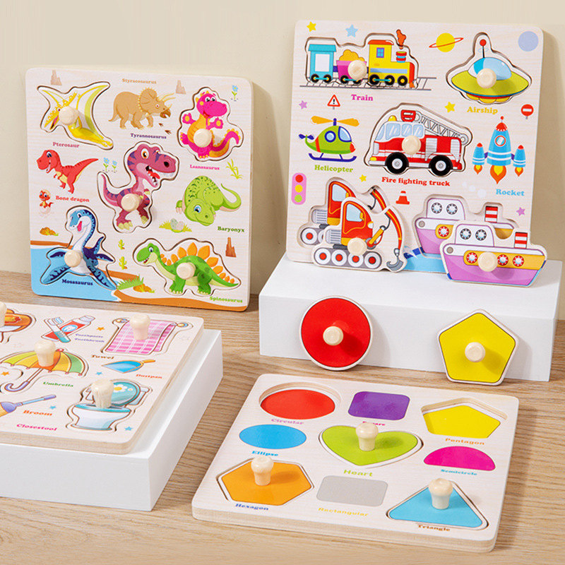 Montessori Wooden Puzzles Toys - Woodworking Jigsaw ulasan dan harga