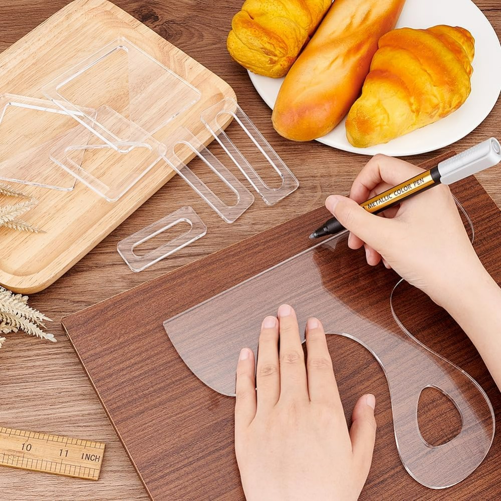 7Pcs Charcuterie Template Acry - Woodworking Hardware ulasan dan harga