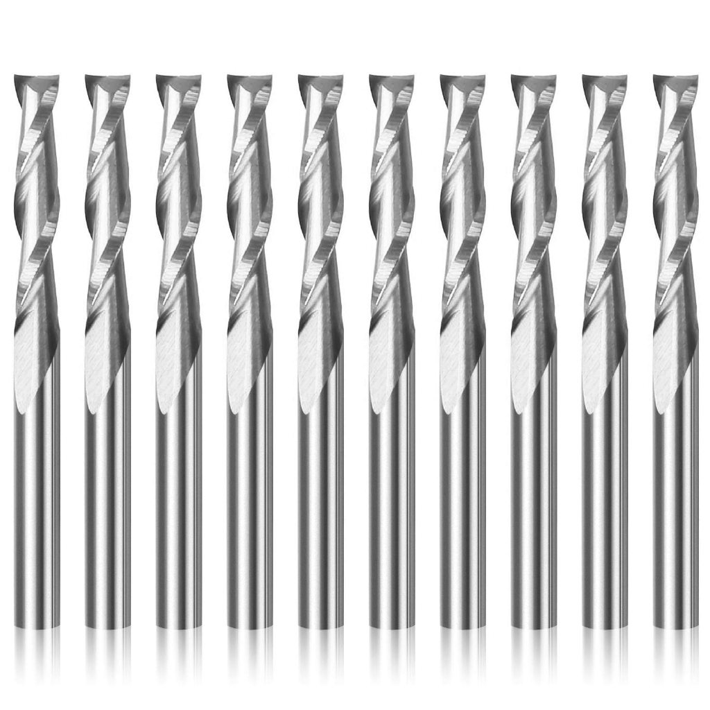 10pcs 3.175 1/8 Shank 2 Flutes - Woodworking Nc ulasan dan harga