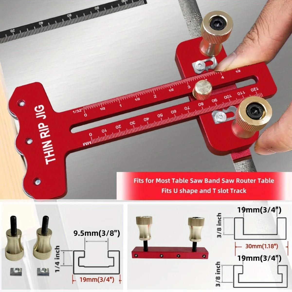 Thin Rip Table Saw Jig,3 Pulle - Woodworking Jigsaw ulasan dan harga