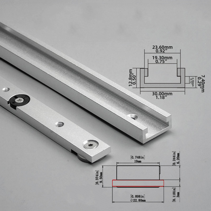 2Pcs T‑Track & Miter Track Jig - Woodworking Jigsaw ulasan dan harga