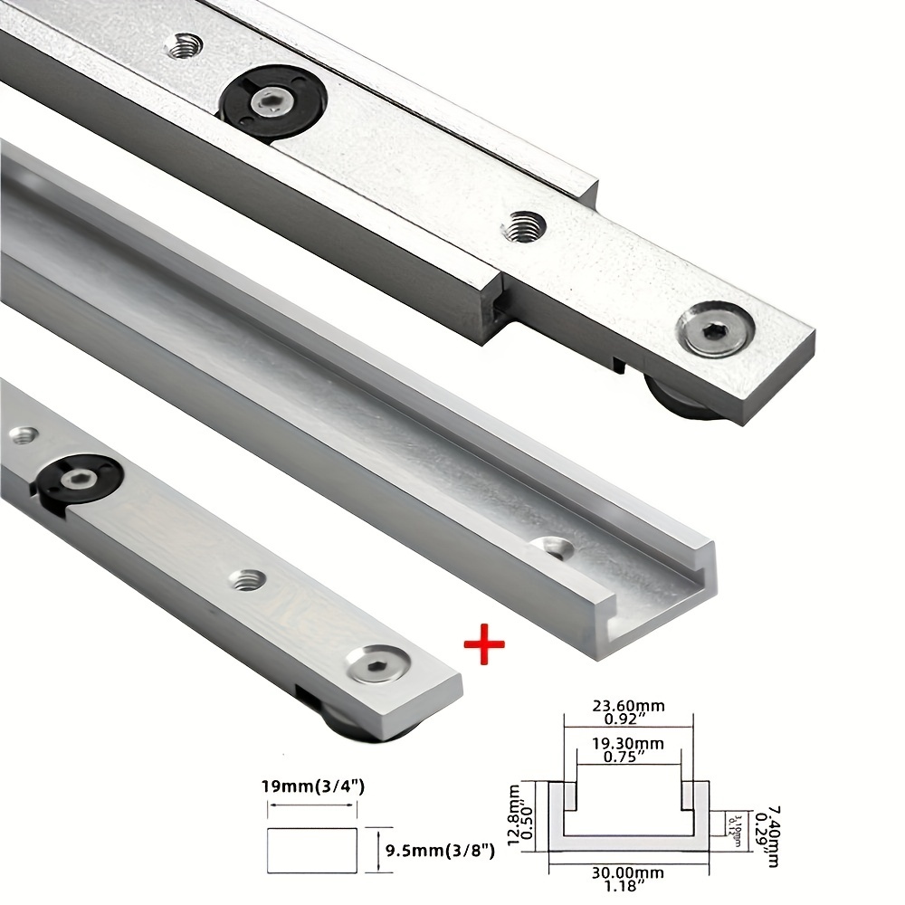 2Pcs T‑Track & Miter Track Jig - Woodworking Jigsaw ulasan dan harga