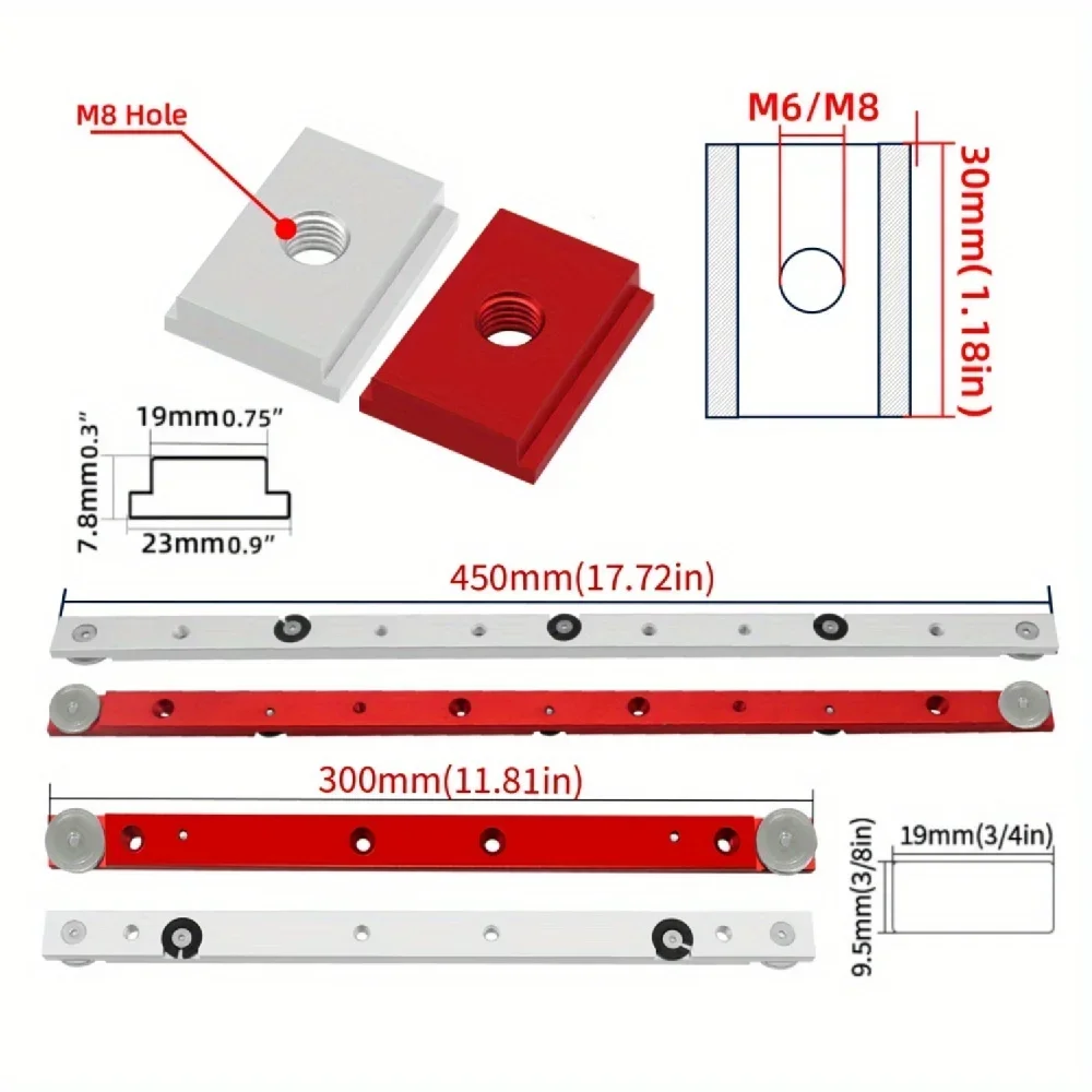 T Track Miter Bar Slider Kit - - Woodworking Jigsaw ulasan dan harga