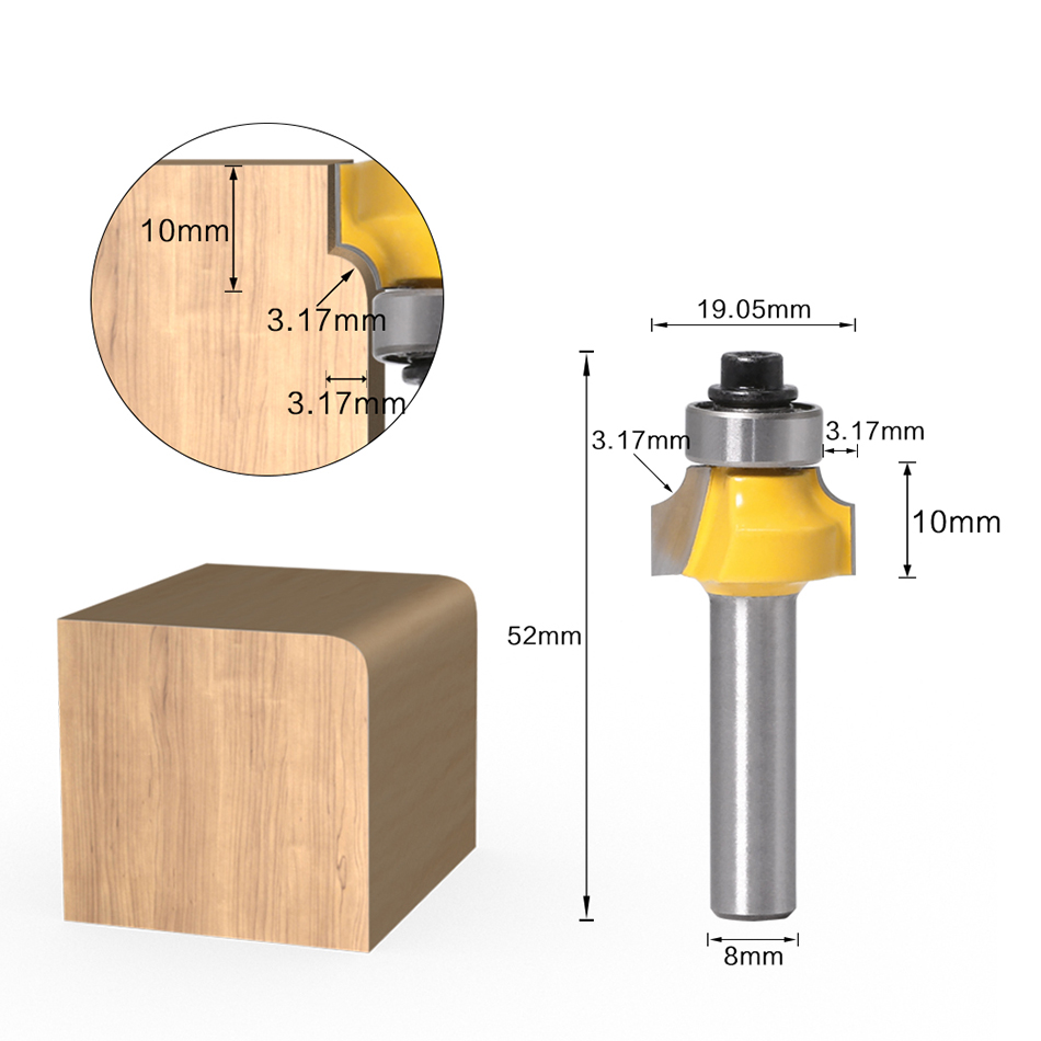 8mm Shank Round Corner Router  - Woodworking Nc ulasan dan harga