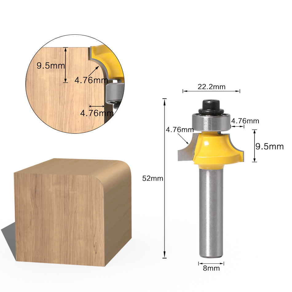 8mm Shank Round Corner Router  - Woodworking Nc ulasan dan harga