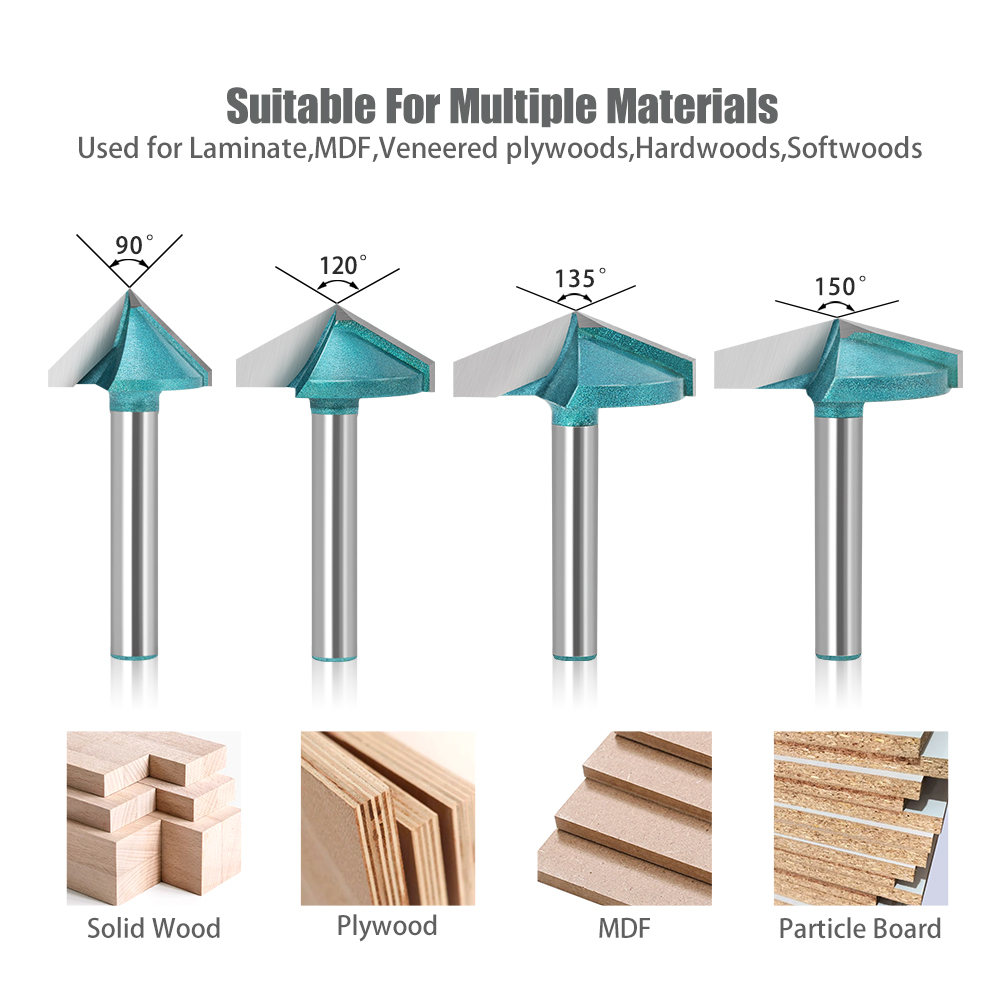6mm V Bit CNC Solid Carbide En - Woodworking Nc ulasan dan harga