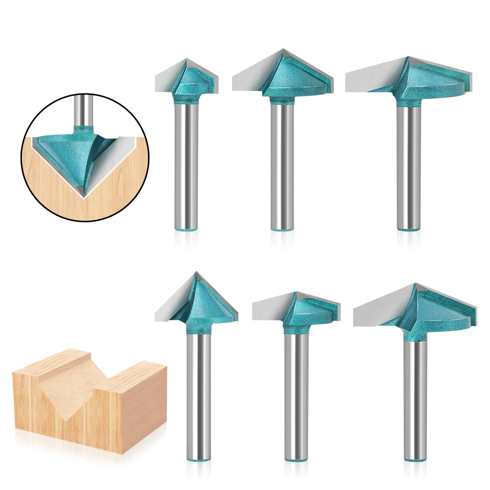 6mm V Bit CNC Solid Carbide En - Woodworking Nc ulasan dan harga