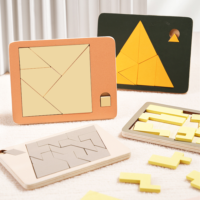 Wooden Geometric Puzzles Chall - Woodworking Jigsaw ulasan dan harga