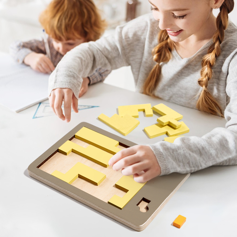 Wooden Geometric Puzzles Chall - Woodworking Jigsaw ulasan dan harga